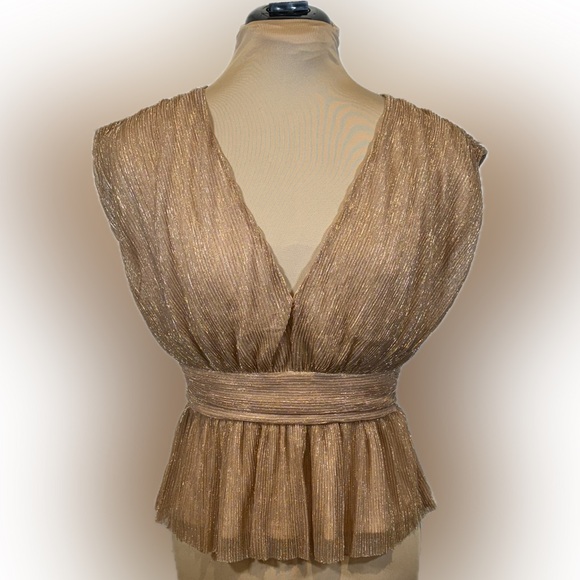 Petal & Pup Tops - Anthropologie Gold Shimmer Blouse